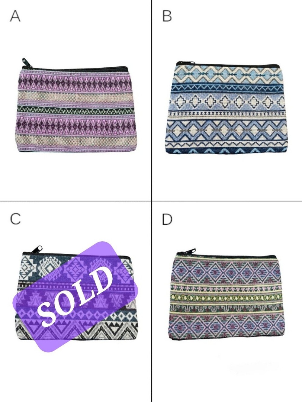 🔥3/$15🔥 Handmade Thailand Zip Pouch Accessory Bag